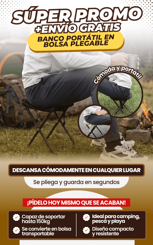 Banco portátil plegable